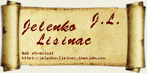 Jelenko Lisinac vizit kartica